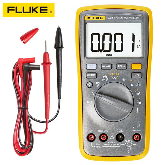 Fluke 17B+ Digital Multimeter Auto Range Multimeter With Temperature Function 4000 Counts 1000V Multimeter Tester Fluke 17b Plus.