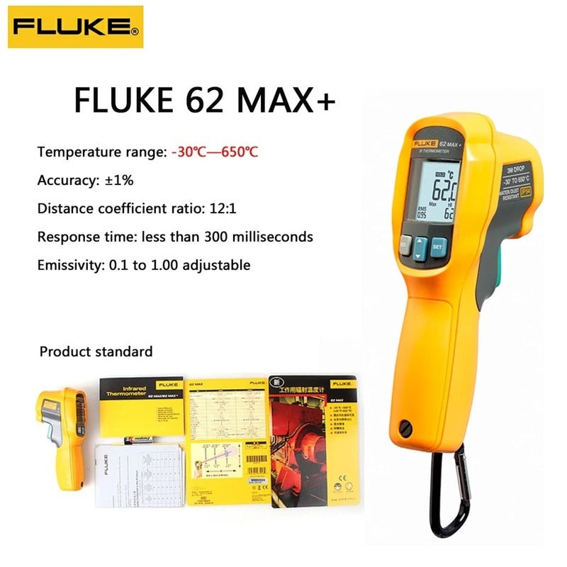 Fluke 62 MAX Plus 62 MAX Mini Infrared Thermometer Non-contact Handheld Digital Laser High-precision Temperature Measuring Gun.