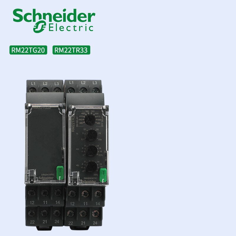 Schneider Harmony Modular 3-phase Supply Control Relay 8A 2CO 183-528VAC RM22TG20 RM22TR3 380-480VAC.