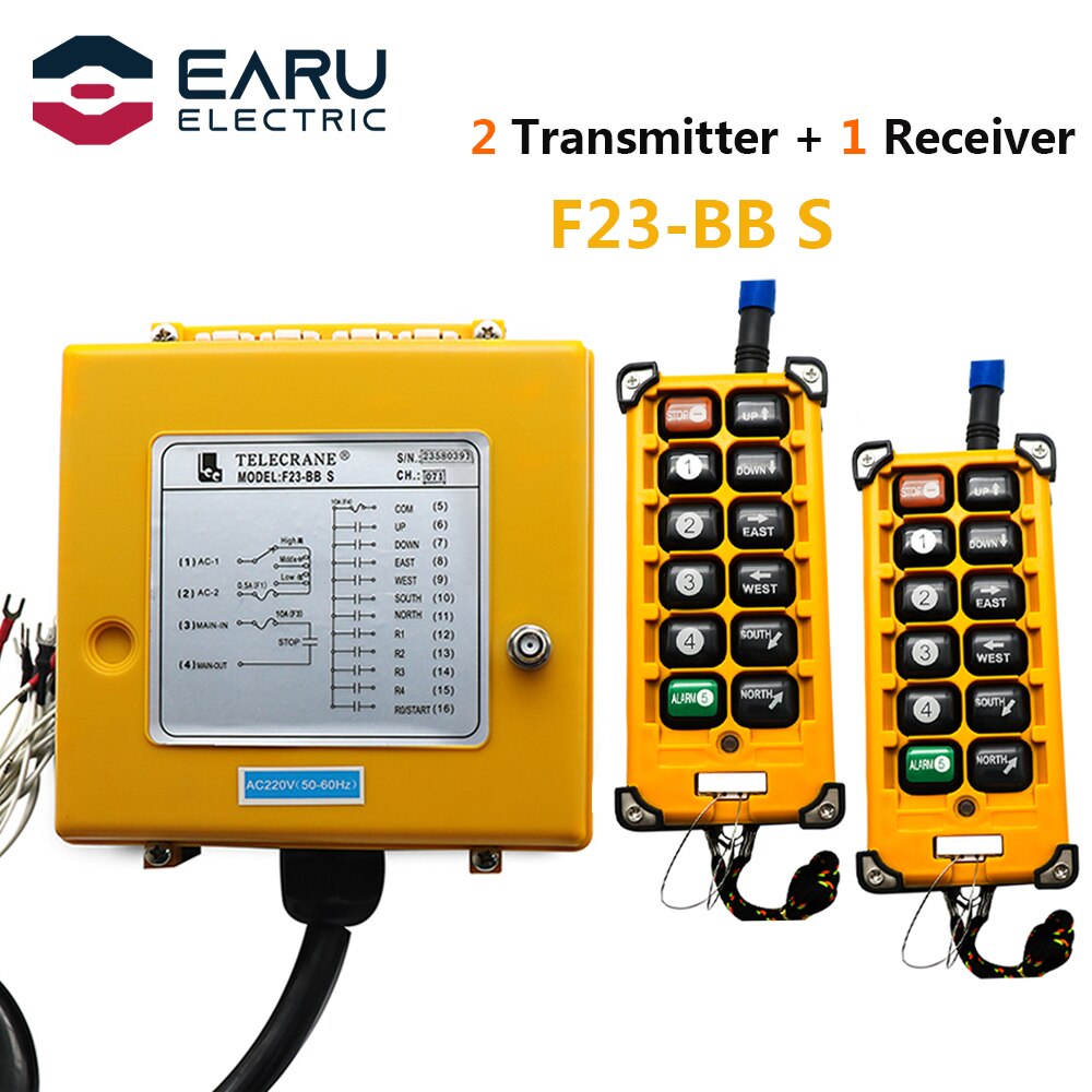 EARU- F23-A++ (S) /F23-BB S Industrial Wireless Remote Controller Switch Speed Hoist Industrial Crane Control Lift Crane.