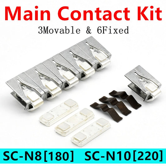 Main Contact Kit For Magnetic Contactor SC-N8 [180] Stationary and Moving Contacts SC-N10 Contact.