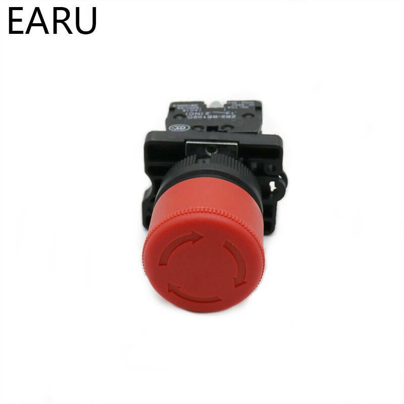 Mushroom Emergency Stop Switch 22mm NO/NC Red Push Button Switch  600V 10A.