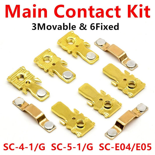 Main Contact Kit For Contactor SC-4-1/G SC-5-1/G SC-E04 E05 E03 E02P Movable And Fixed Contacts.