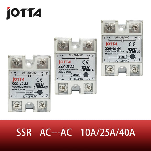 SSR AC Control AC Single Phase Solid State Relay With Plastic Cover.