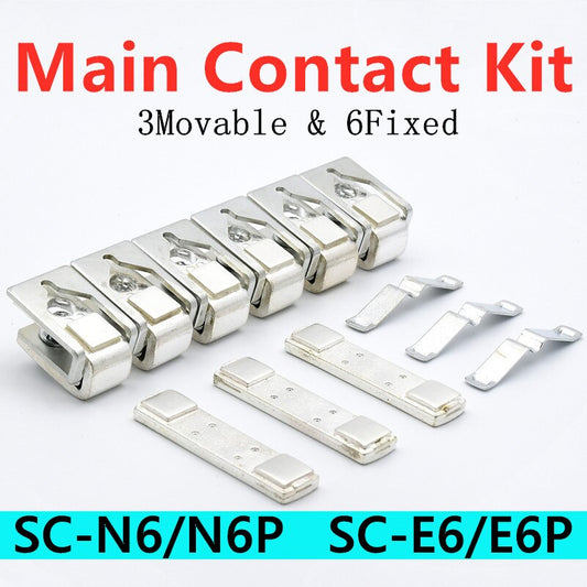 Magnetic Contactor Spare Contact Point Kit for SC-N6 Moving and Fixed Contacts SW/SC-N6P Main Contact Kit  SC-E6 Replacement.
