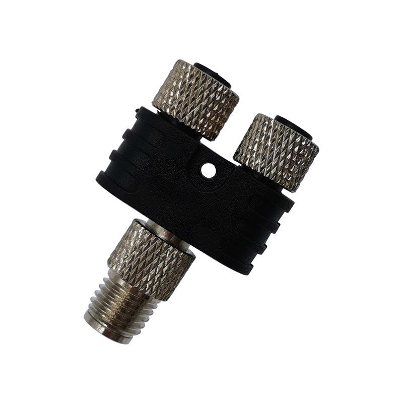 M8 Y-branch 3-way Sensor connector male to female pipe conversion plug 3pin 4pin waterproof connectors.