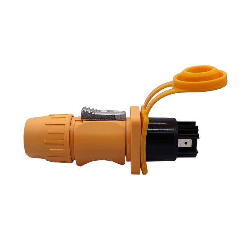 Waterproof LED 3pins power plug audio power supply plug flame-retardant industrial power connector.