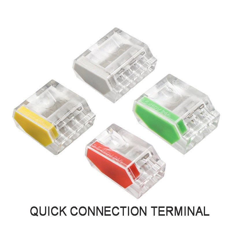 30/50 PCS Universal Compact Wire Wiring Connector Terminal Block With Lever  Fast Push-in Conductor Wiring Connector Terminal.
