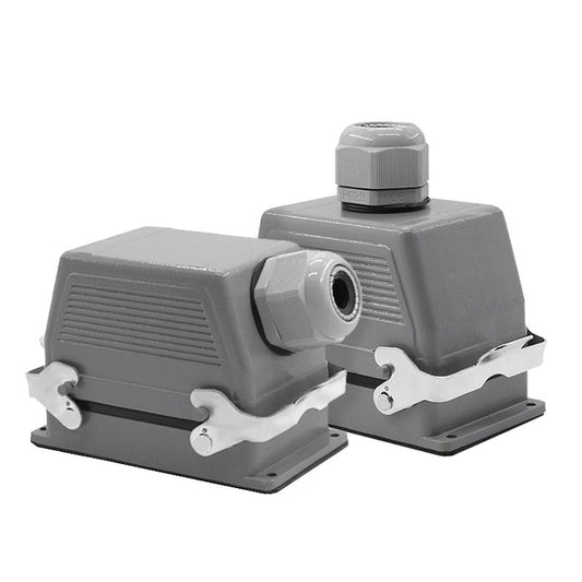 48pin connector,Heavy Duty Connectors HDC-HE-048-1/2 F/M 48pin 500V 16A Industrial rectangular Aviation connector plug Screw connection