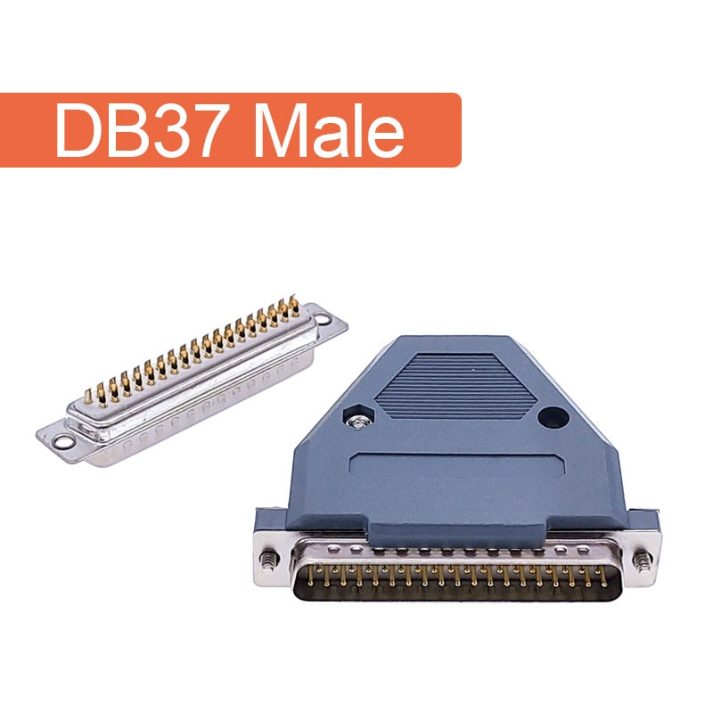 DB37 serial Parallel Port data cable connector plug 2 row D type connector 37pin port socket adapter female&amp;Male.