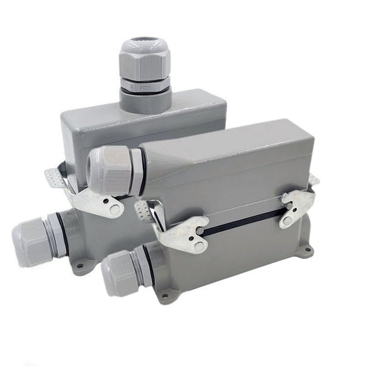 24pin connector,Heavy Duty Connectors HDC-HE-024-1/2/3/4 F/M 24pin Industrial rectangular Aviation connector plug  16A 500V Screw connection