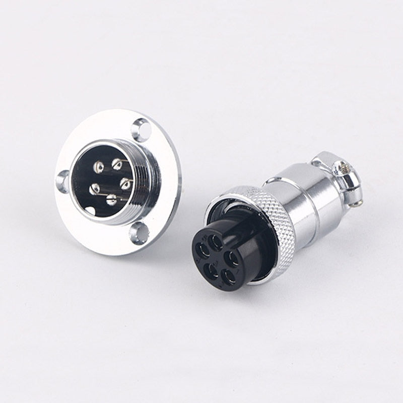 GX20 Connecotor flange mounting aviation plug male and female 2Pin - 15pin connectors.