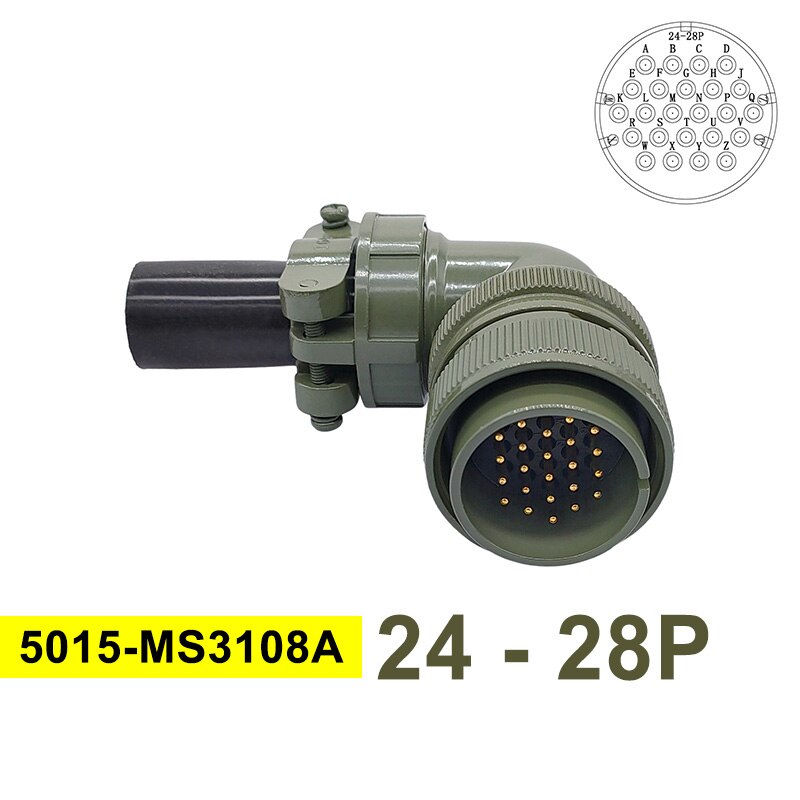 24-7 24-28 Military Specification Connector MIL STD 5015 MIL-C Circular Connectors MS3102 Socket MS3106 MS3108 Plug.