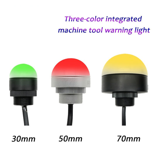 Machine Tool Three-color Light Buzzer Hemisphere Semicircle Signal Warning Light Small Equipment LED 12V 24V Red Yellow Green.