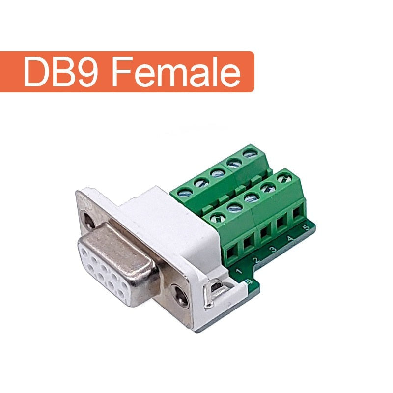 DB9 Adapter RS232 Serial Signals Terminal Module Interface Converter To Terminal DB9 Connector Male Female D sub.