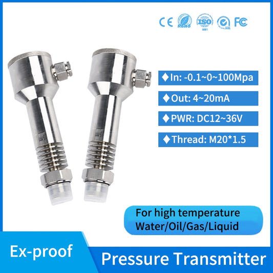 High Temperature Industry Anti-explosion Hydraulic Pressure Sensor Explosion-proof Oil Fuel Tank 4-20mA Pressure Transmitter.