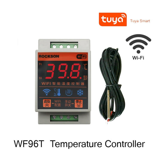 WIFI Smart Temperature Controller Thermostat TRV Digital Remote Control Boiler Heating Cooling Timer Switch by Tuya Smart Life.