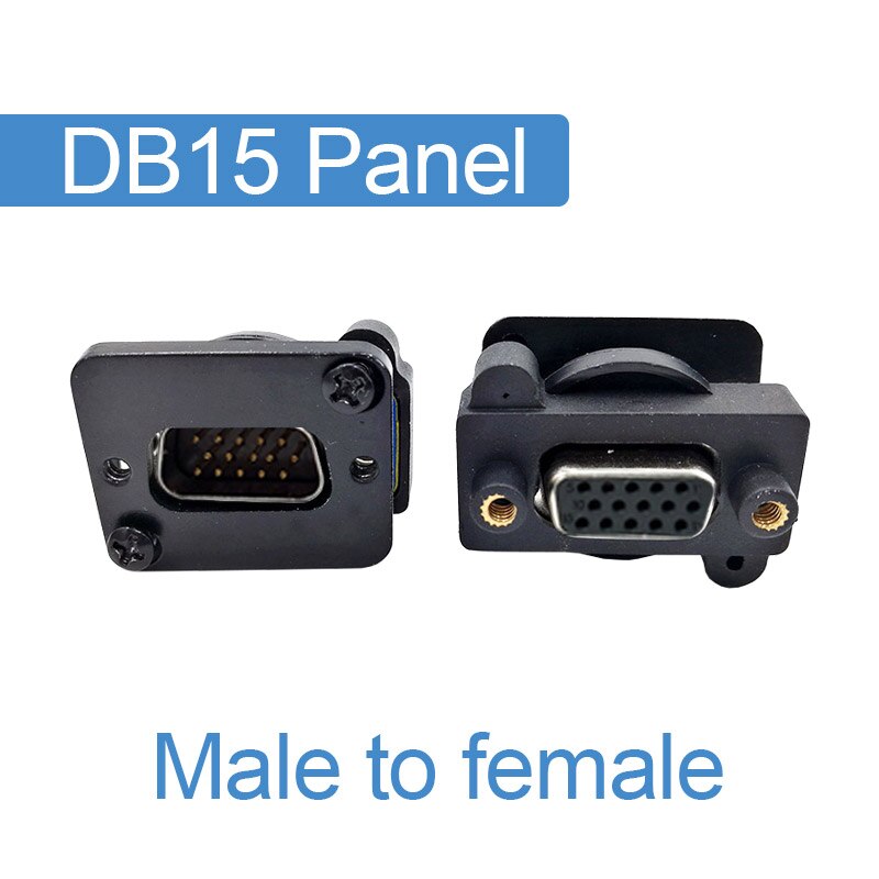 DB15 Female to Female connector VGA socket panel install DB9.