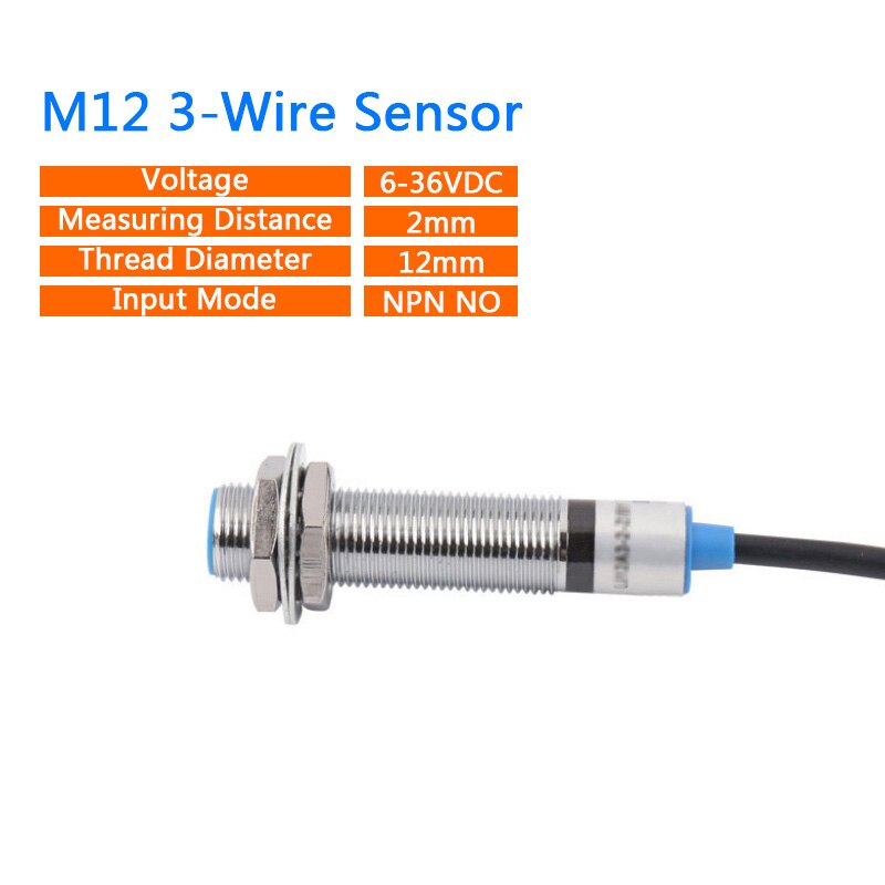 M12 Shielded Proximity Switch Waterproof Embedded Inductive Sensor Switch.
