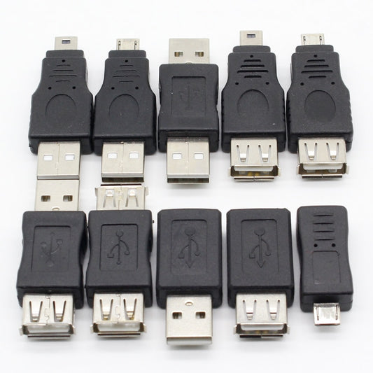 10Pcs OTG 5pin F/M Mini Changer Adapter Converter USB Male to Female Micro USB Adapter USB Gadgets.