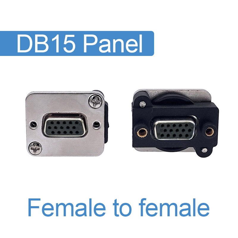 DB15 Female to Female connector VGA socket panel install DB9.