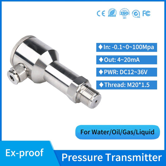 Industrial Explosion-proof Diffused Silicon Pressure Transmitter Anti-explosion Absolute 4-20ma Pressure Transmitter.