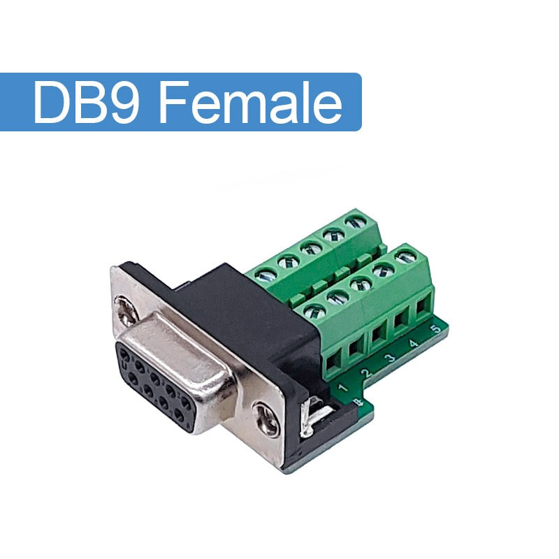 DB9 Adapter RS232 Serial Signals Terminal Module Interface Converter To Terminal DB9 Connector Male Female D sub.