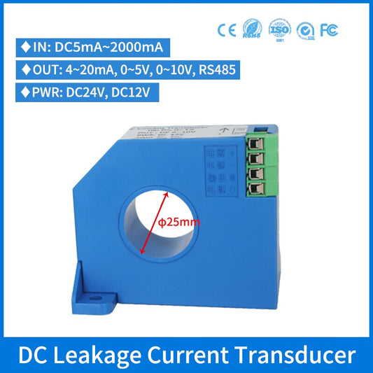 DC Leakage Current Sensor Transformer Transmitter Current Isolated Transducer DC 5ma 10ma 20ma Leakage Current Transducer.