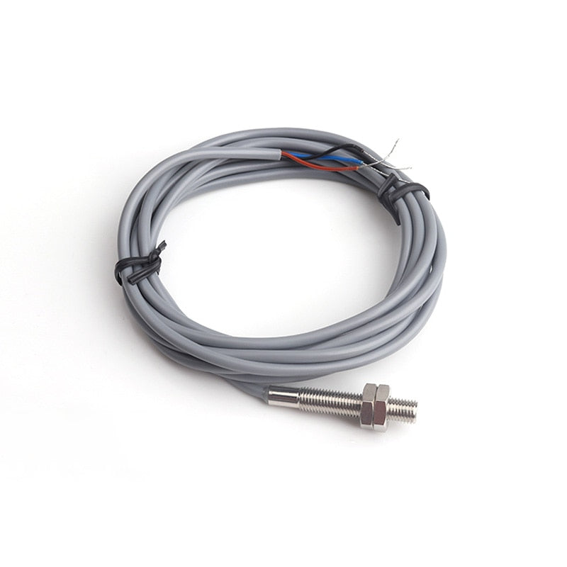 M3/M4/M5/M6 Micro Proximity Switch Three Wire Inductive Sensor with 2m Cable IP68.