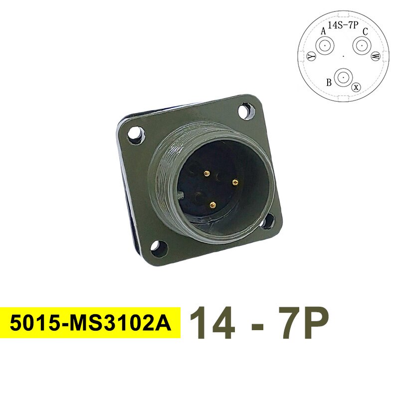 MS3102A MIL-C 5015 Circular Connector 14S-7 14S-9 MS3106A Plug&amp;Socket MS3108A MIL STD Military Specification Connectors.