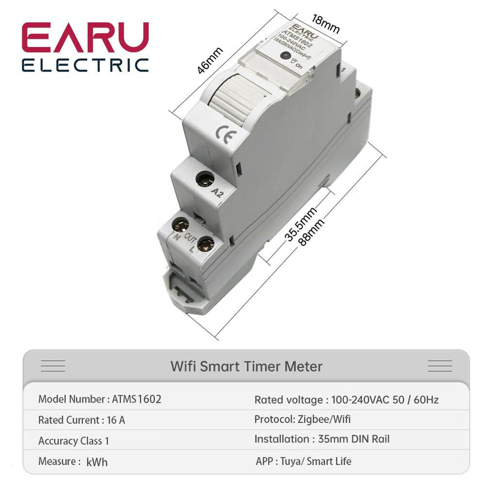 electrical center b2c | AC 110V 220V 16A Din Rail WIFI / Zigbee Smart ...