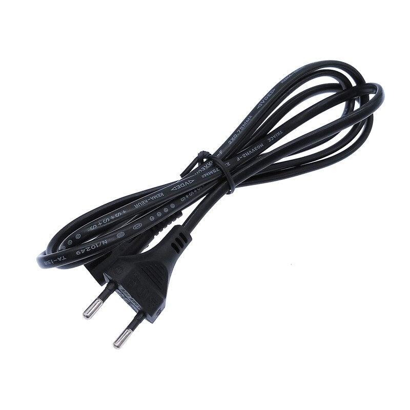 AC US EU Power Cable 2pin plug 1.5m 2*0.75 2-prong copper cord cable lead Wire.
