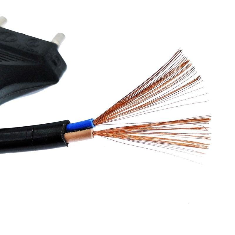 AC US EU Power Cable 2pin plug 1.5m 2*0.75 2-prong copper cord cable lead Wire.