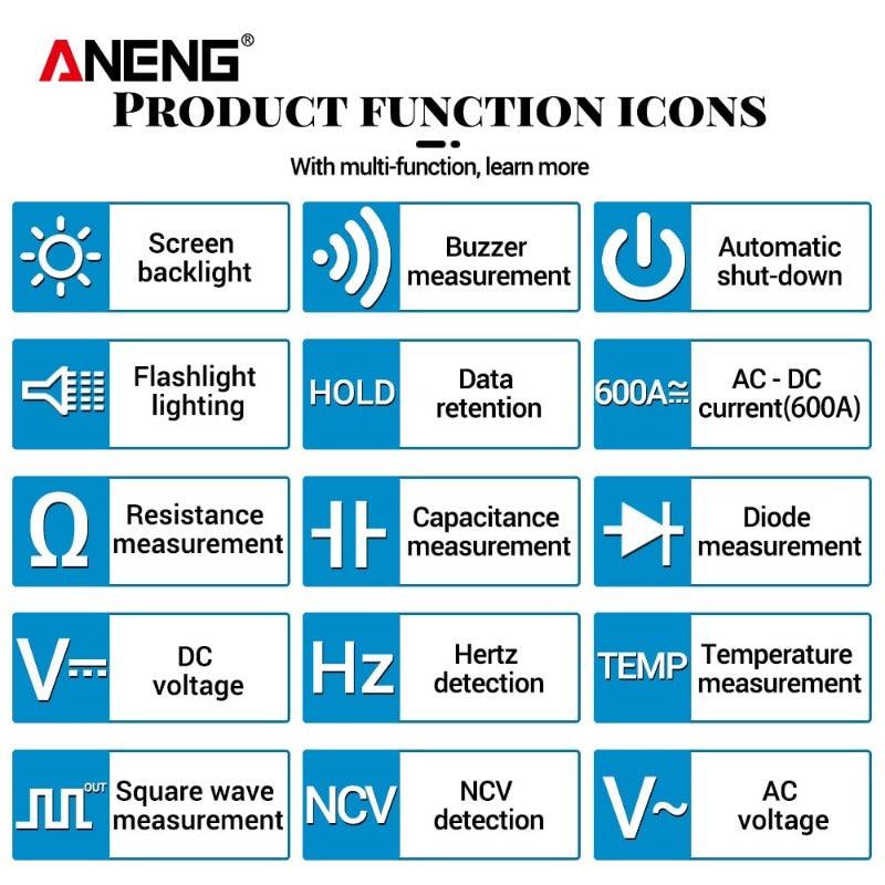 ANENG- ST209| 6000 counts True RMS Amp DC/AC Current Clamp tester Meters| voltmeter 400v Auto Range.st209
