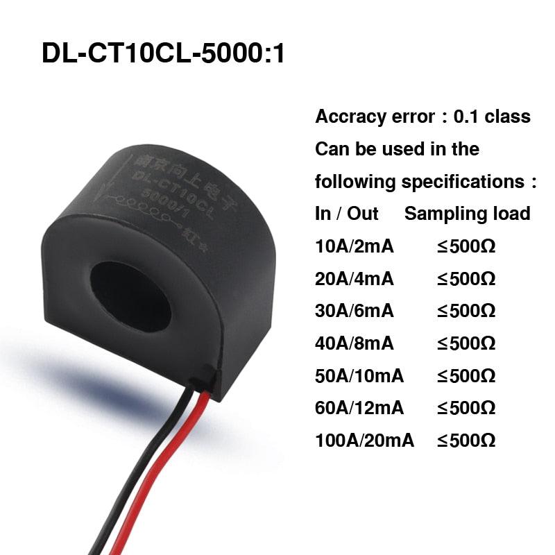 CE ROHS Micro high precision Current Transformer DL-CT10CL-50A/25mA 2000/1 100A/50mA miniature mini current transform 100A/20mA.