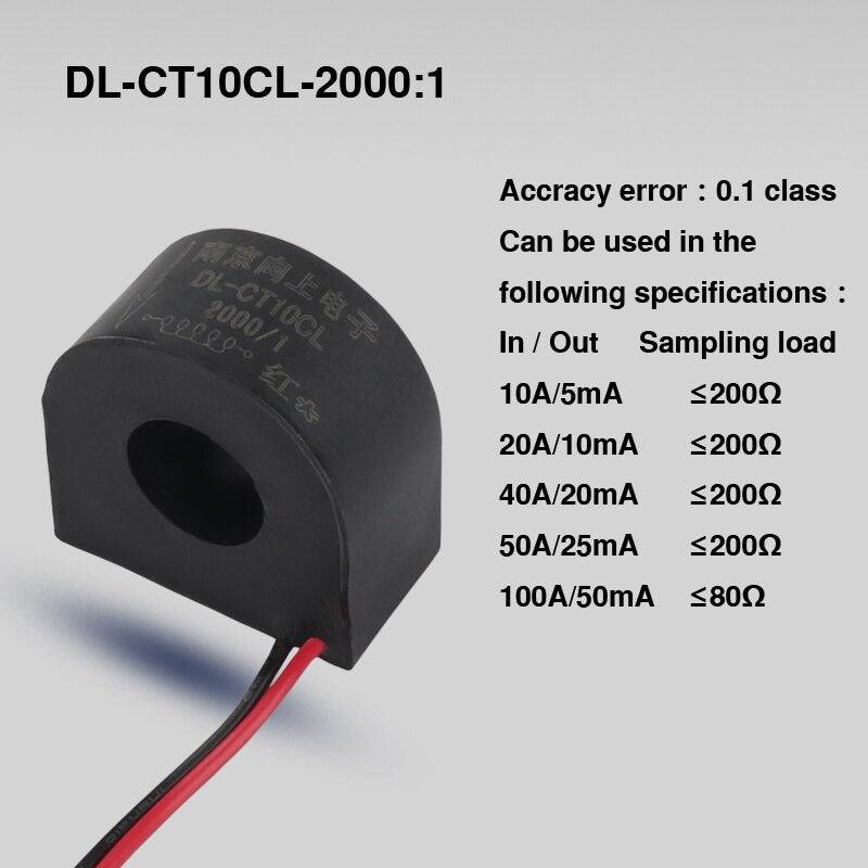 CE ROHS Micro high precision Current Transformer DL-CT10CL-50A/25mA 2000/1 100A/50mA miniature mini current transform 100A/20mA.
