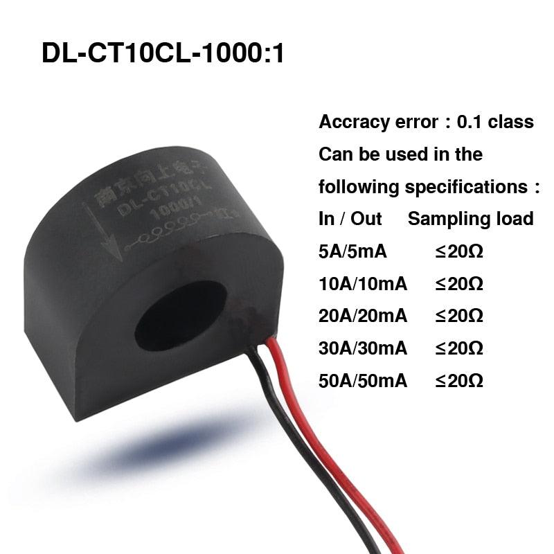 CE ROHS Micro high precision Current Transformer DL-CT10CL-50A/25mA 2000/1 100A/50mA miniature mini current transform 100A/20mA.