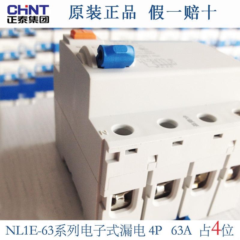 CHINT NL1E-63 3P+N 4P 63A 40A 25A 30MA RCCB 50HZ/60HZ  Electronic Electric Leakage Breaker Residual current protection.