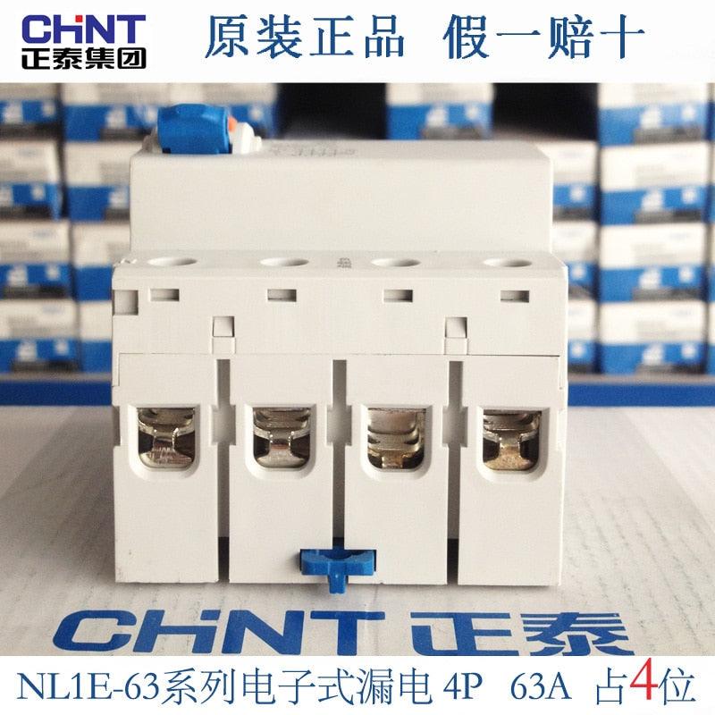CHINT NL1E-63 3P+N 4P 63A 40A 25A 30MA RCCB 50HZ/60HZ  Electronic Electric Leakage Breaker Residual current protection.