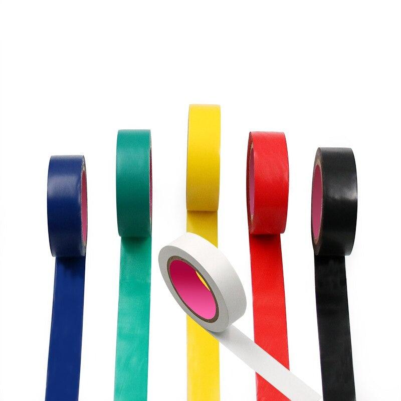 Color Electrical Tape PVC Wear-resistant Flame Retardant Lead-free Insulating Waterproof Eletrician White Black Red Blue Green.