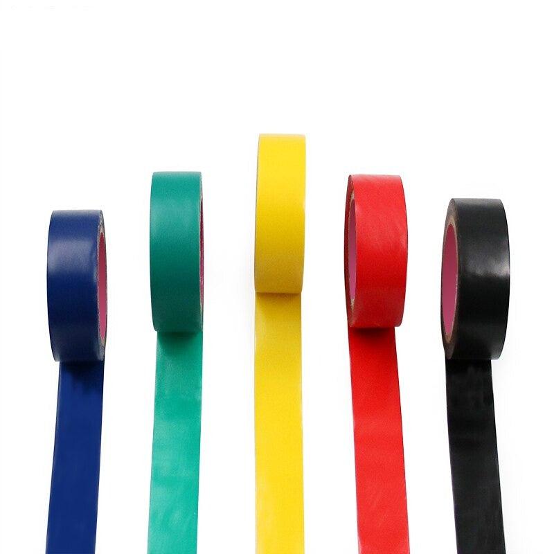 Color Electrical Tape PVC Wear-resistant Flame Retardant Lead-free Insulating Waterproof Eletrician White Black Red Blue Green.