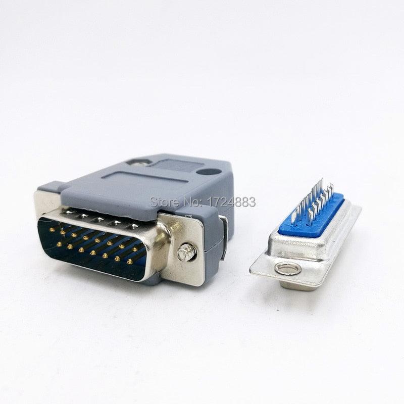 Dp15 Conector electrical center b2c | DB15 connector 2 row hole/pin female Male plug ...