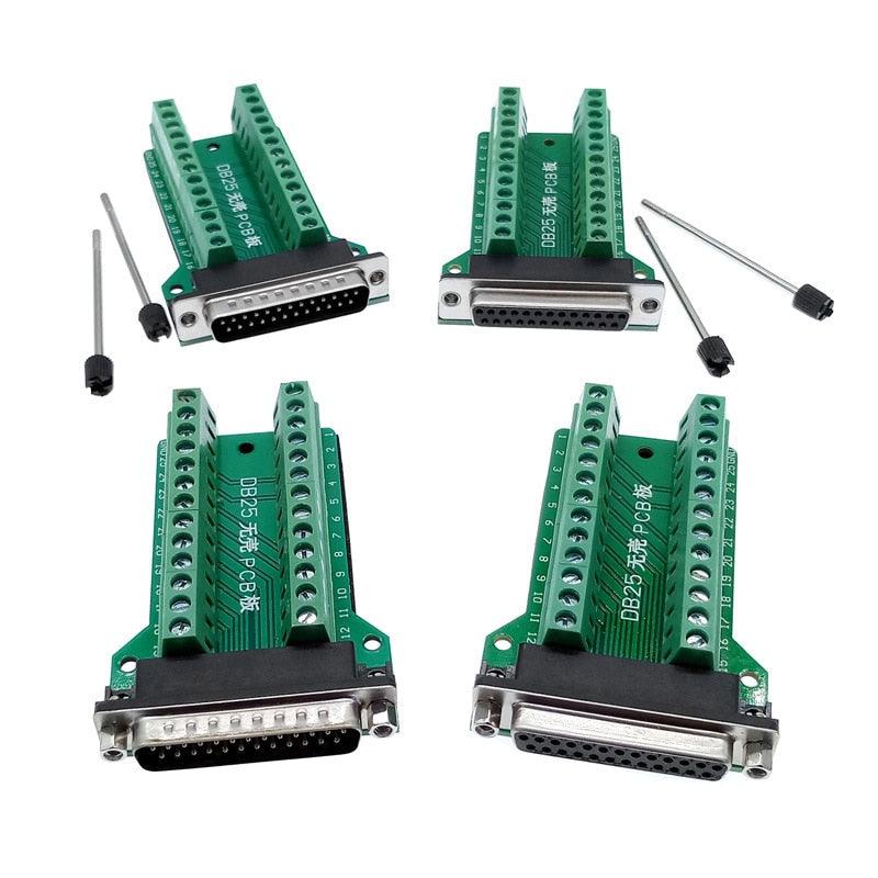 DB25 25pin Adapter RS232 Serial Signals Terminal Module Interface Converter To Terminal DB25 Connector Male Female D sub.