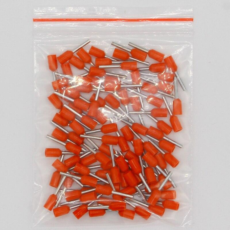 E0508 Tube insulating Insulated terminals 0.5MM2 Cable Wire Connector Insulating Crimp Terminal 100PCS/Pack Connector E-.