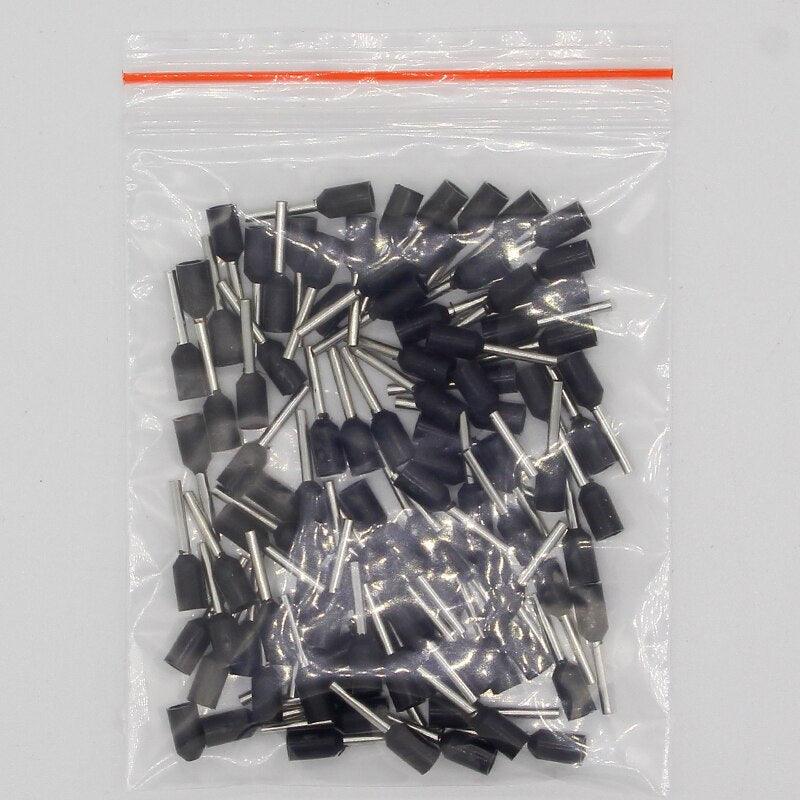 E0508 Tube insulating Insulated terminals 0.5MM2 Cable Wire Connector Insulating Crimp Terminal 100PCS/Pack Connector E-.