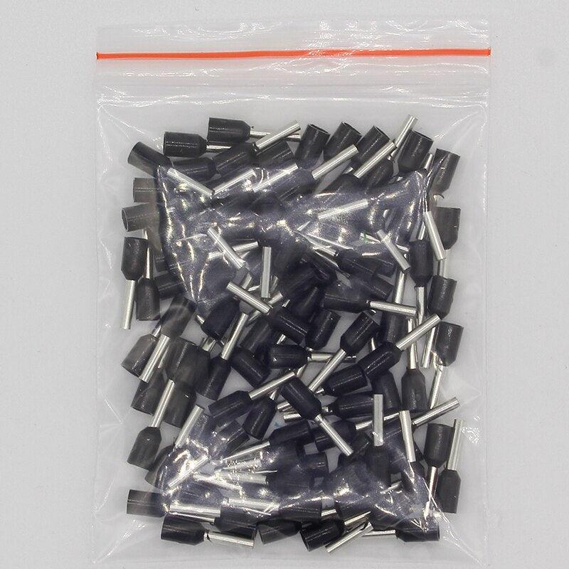 E1008 Tube insulating Insulated terminals 100PCS/Pack 1MM2 Cable Wire Connector Insulating Crimp Terminal Connector E-.