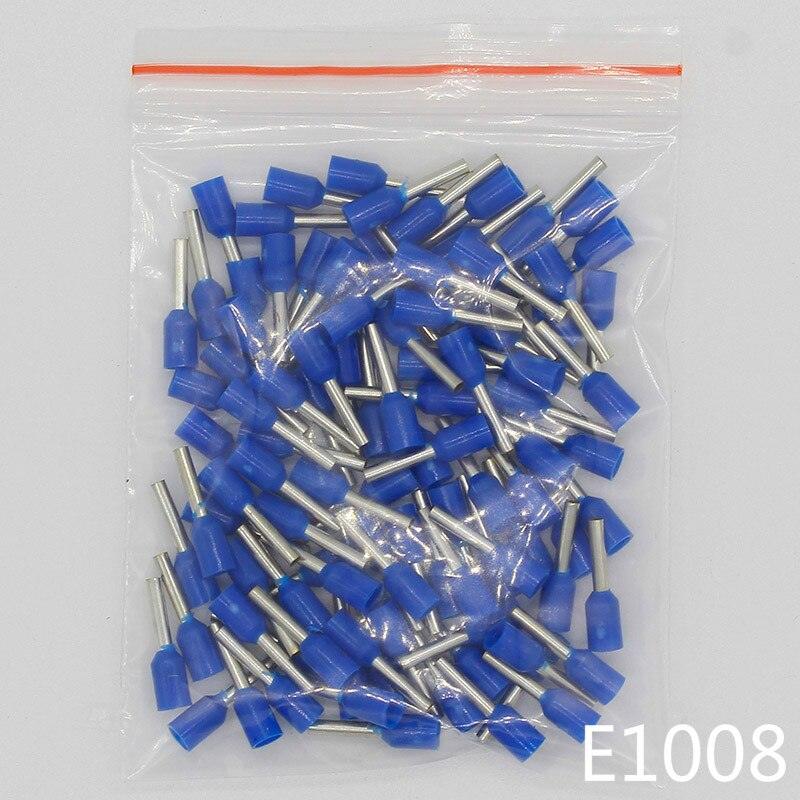 E1008 Tube insulating Insulated terminals 100PCS/Pack 1MM2 Cable Wire Connector Insulating Crimp Terminal Connector E-.