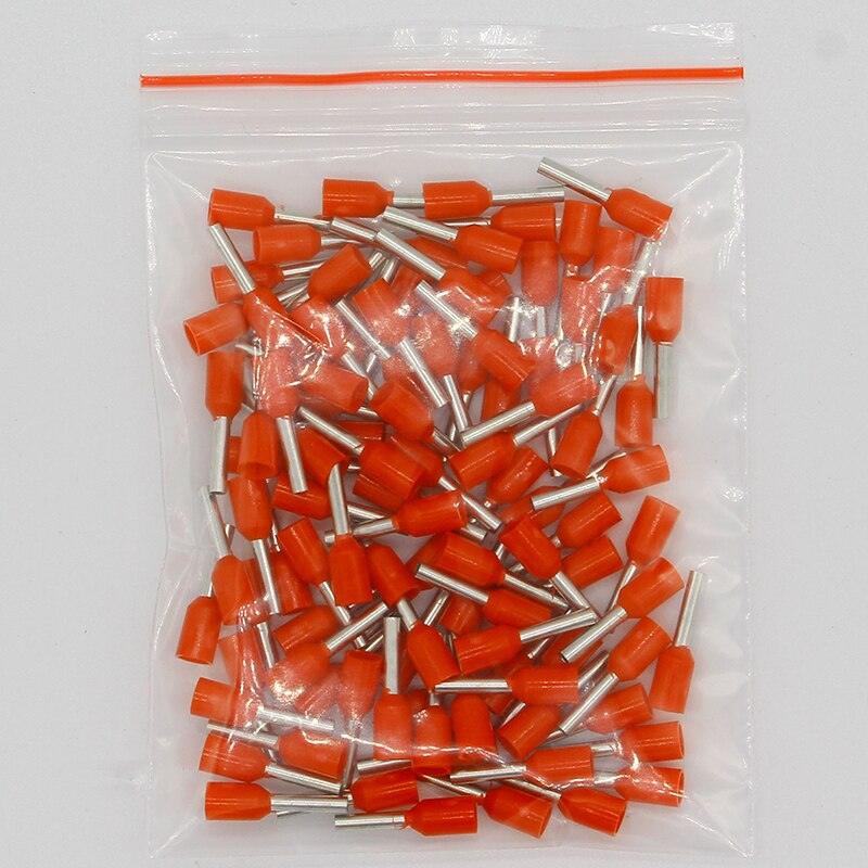 E1008 Tube insulating Insulated terminals 100PCS/Pack 1MM2 Cable Wire Connector Insulating Crimp Terminal Connector E-.