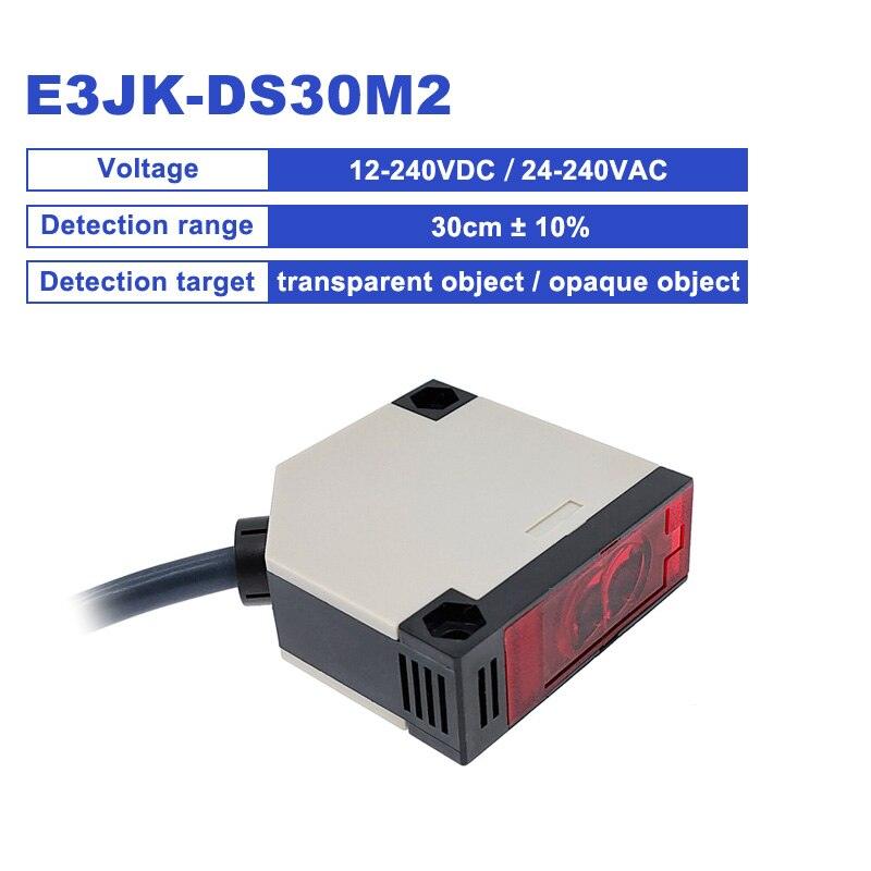E3JK-R4M1/2 E3JK-DS30M1/2Photoelectric Switch DC24V AC220V 24V-220V Diffuse Reflection Infrared Switch Sensor.