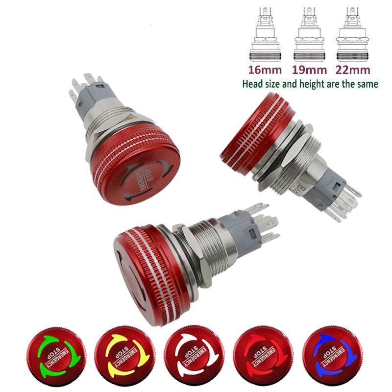 electrical center b2c | EARU- 16/19/22MM Mushroom Metal Emergency Stop ...